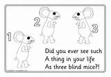Mice Blind Three Colouring Sheets Sparklebox Related Items Rhyme Nursery sketch template