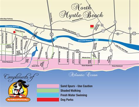 north myrtle beach map printable
