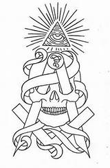 Illuminati Coloring Tattoo Pages Masonic Tattoos Adult Designs Symbol sketch template