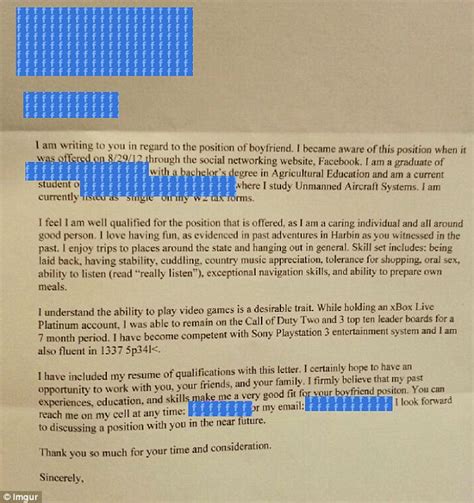 Man Writes Application Letter To Woman Who Said On Facebook She Was