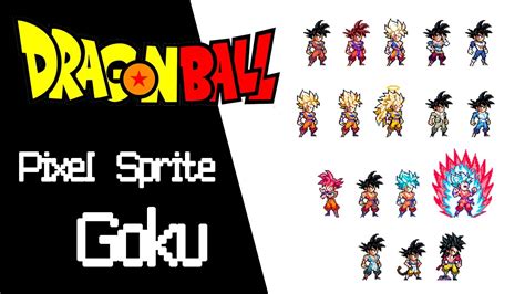 Pixel Art Dragon Ball Goku Sprite Transformations Anime Deviantart My