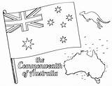 Coloring Flag Pages Australian Australia Kids Visit Printable Coloringcafe sketch template
