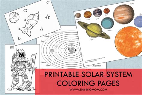 printable solar system coloring sheets  kids