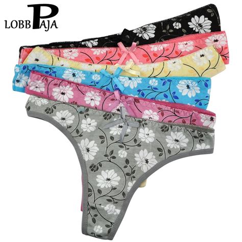 lobbpaja lot 6 pcs women s sexy thongs g strings woman underwear cotton