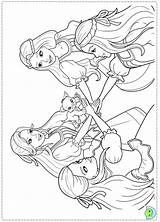 Coloring Barbie Three Musketeers Pages Print Dinokids Close sketch template