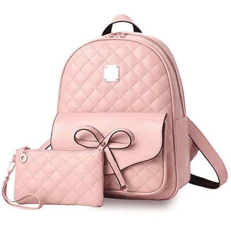 ihayner girls bowknot  pcs fashion backpack cute mini leather backpack purse  women
