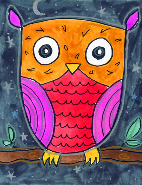 draw  owl art projects  kids