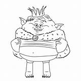 Trolls Coloring Pages King Cloud Kids Gristle Bergens Printable Color Print Movie Colouring Jr Sheets Cartoon Guy Characters Book Bubakids sketch template