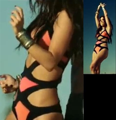 swimwear inna summer orange black bikini asd asap music video jumpsuit wheretoget