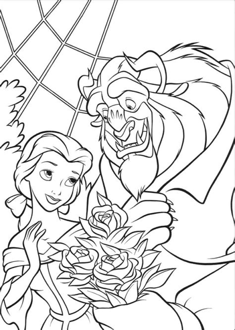 belle   beast coloring pages beauty  beast cartoon coloring