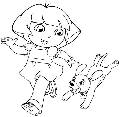 wonderful dora  explorer coloring pages