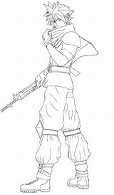 Coloring Pages Cloud Strife Getcolorings Pa Getdrawings Color sketch template