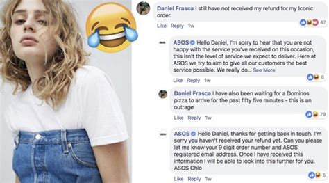 people  trolling  asos facebook bot   offering refunds
