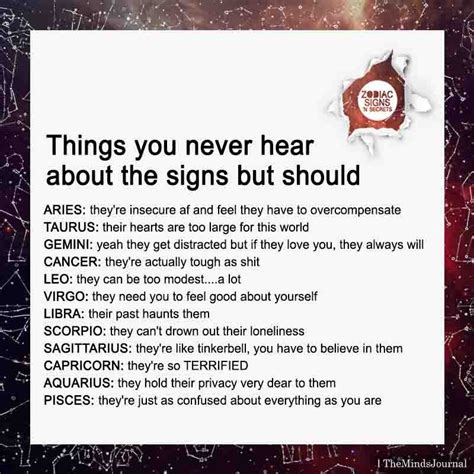 things you never hear about the signs but should zodiac signs zodiac