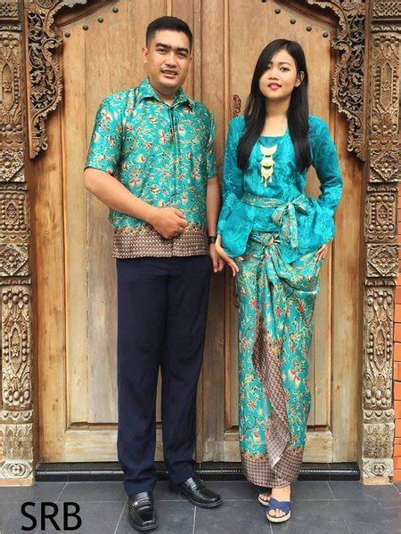 Jual Setelan Kebaya Batik Couple Semi Sutra Tosca Elegant Batik