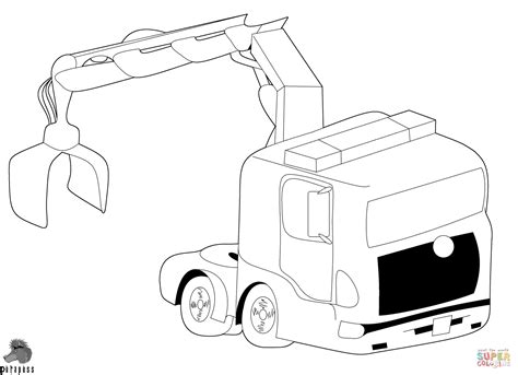 truck  crane coloring page  printable coloring pages