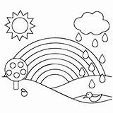 Rainbow Coloring Pages Rain Printable Printables Momjunction Preschool Colorful Kids Gold Ark Colouring Sheets Print Drawing Toddlers Save sketch template