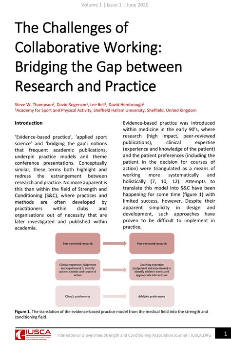 challenges  collaborative working bridging  gap  research  practice pe scholar