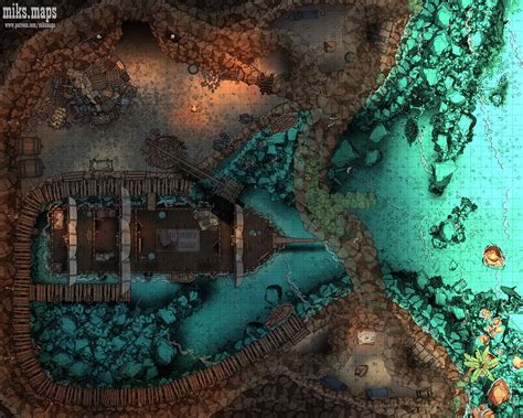 sea cave  battlemap rbattlemaps