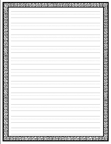 printables  writing paper kindergarten writing paper