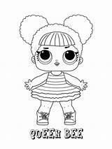 Lol Coloring Color Print Bee Queen Pages Surprise Dolls Doll Printable раскраски Cute Girls картинки Toys Colouring Boy Children Kids sketch template