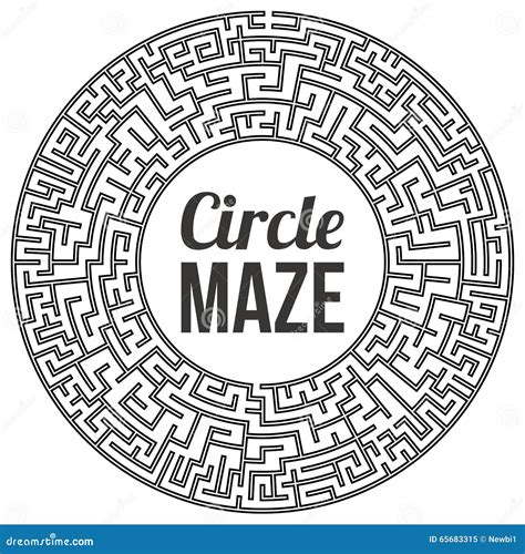circle maze vector stock vector illustration  challenge