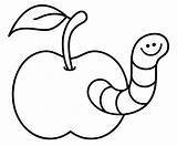 Apfel Wurm Ausmalbild Ausdrucken Kostenlos Coloring Malvorlagen Ausmalen Herbst Malvorlage Ausschneiden Worm Schablonen Luxus Schule Raupe Punch Drucken Schablone Count sketch template