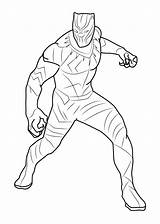 Panther Marvel Coloring Printable Pages Description Kids sketch template