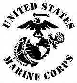 Marine Usmc Corps Ega Anchor Globe Eagle Logo Drawing Symbol Marines Emblem United States Vector Stencil Decal League Clip Getdrawings sketch template