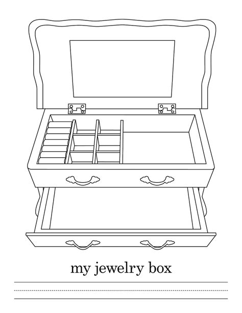 creative coloring sheet  jewelry box instant   etsy