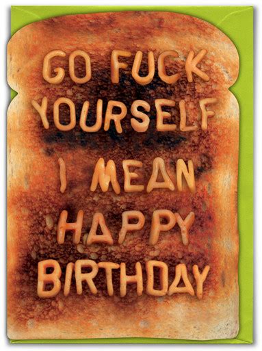rude birthday card go f yourself by brainbox candy