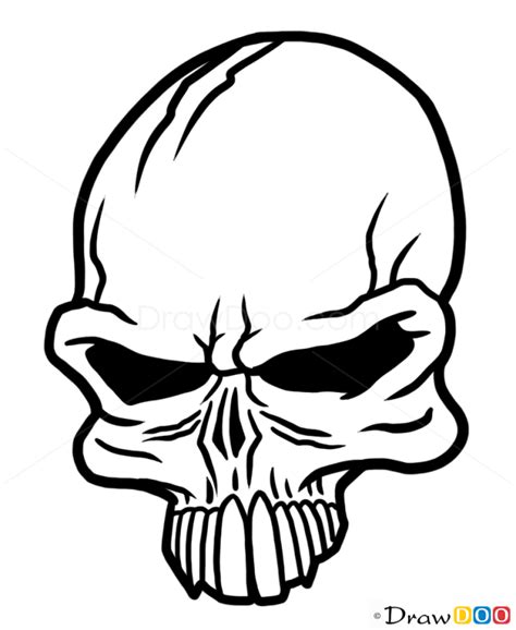 draw punk skull tattoo skulls