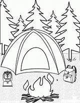 Coloring Camping Pages Printable Popular sketch template