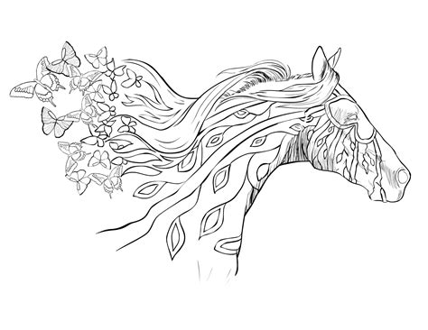 horse coloring pages coloringrocks