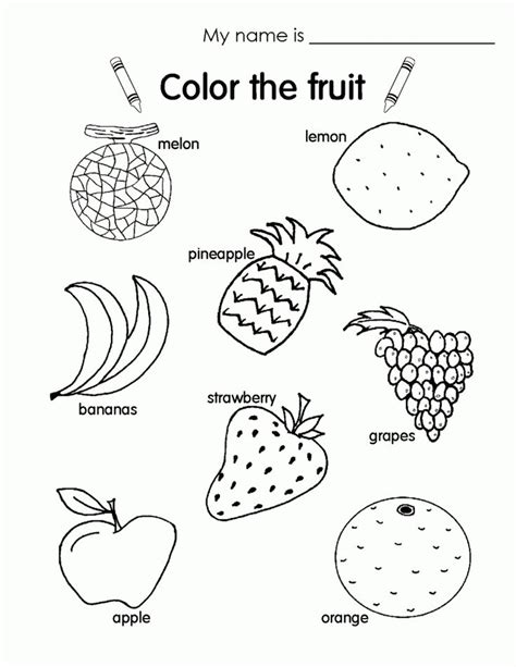 pin en food coloring pages