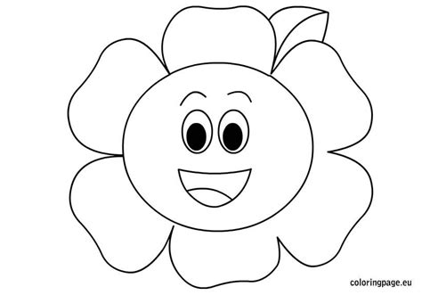 happy flower coloring page happy flowers coloring pages flower