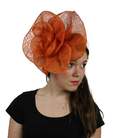 Rose Orange Fascinator Hat For Weddings Races By Hatsbycressida