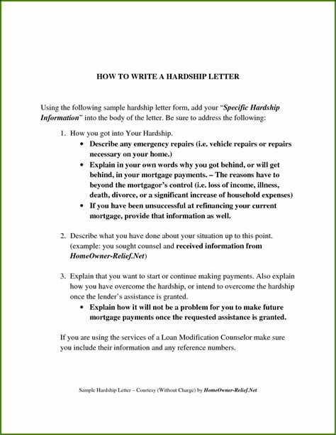 loan modification hardship letter template template  resume
