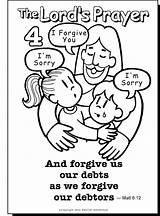 Coloring Prayer Lords Lord Pages Children Forgiveness School Sunday Bible Kids Colouring Jesus Forgive Printable God Activities Clipart Prayers Clip sketch template