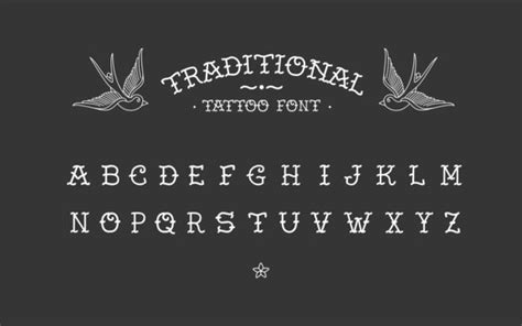 traditional tattoo font comofont