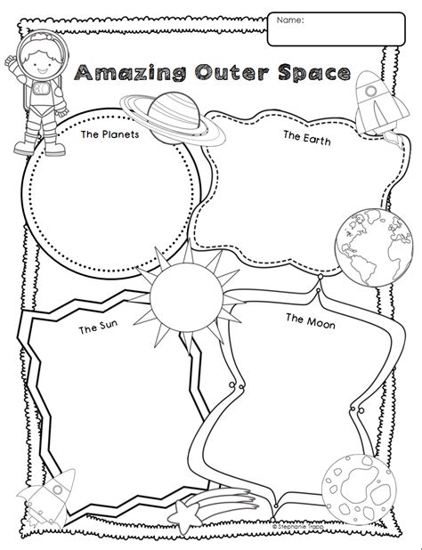space themed writing ideas  kindergarten primary theme park