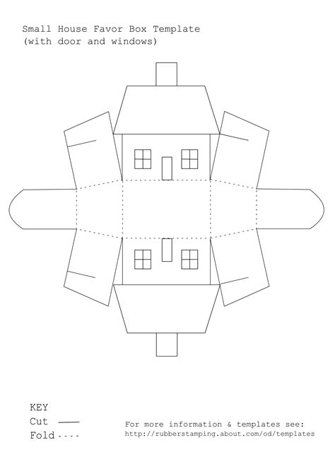 paper house template templates printable  box template