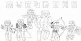 Minecraft Coloring Pages Avengers Steve Skins Printable Armor Sheets Print Herobrine Line Frozen Large Diamond Craft Boys Mine Roblox Popular sketch template