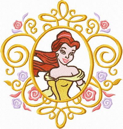 princess beauty machine embroidery design