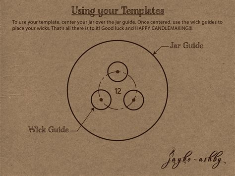 wick centering template
