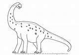 Alamosaurus Dinosaur Drawingtutorials101 sketch template