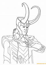 Loki Avenger Coloring Pages Color sketch template