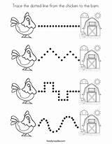 Dotted Trace Line Barn Coloring Chicken Car Color Favorites Login Add Twistynoodle sketch template