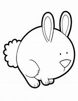 Bunny Coloring Pages Cute Animal Print Printable Kids Color Colouring Cartoon Rabbit Bunnies Sheets Honey Easter Book Hopping Animals Many sketch template