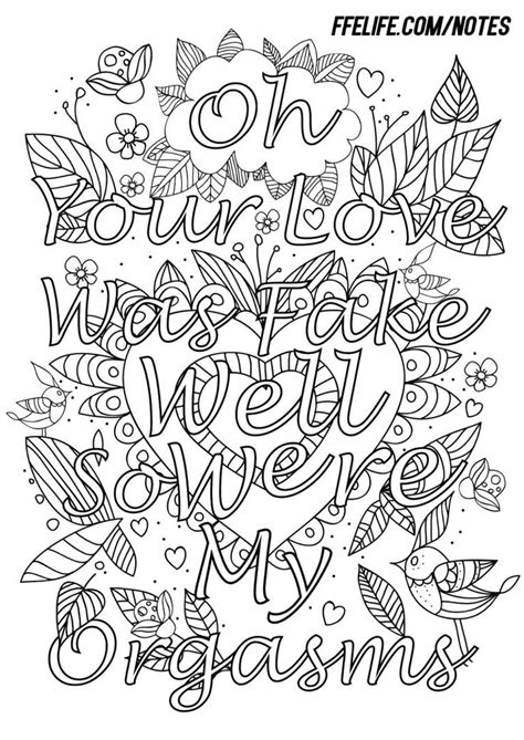 printable coloring pages  adults  swear words